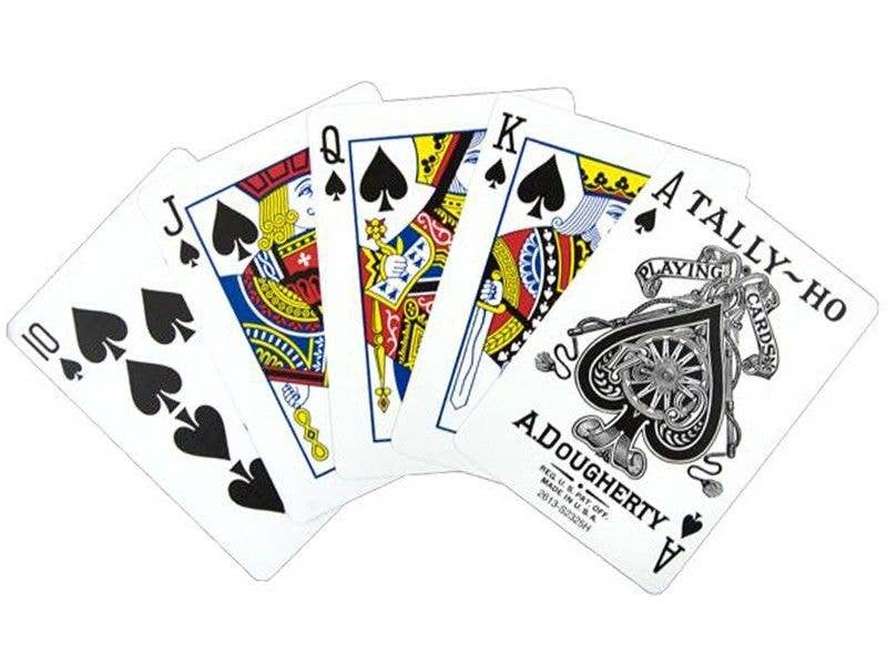 Bicycle Tally-Ho Fan Back Cards (Blue)