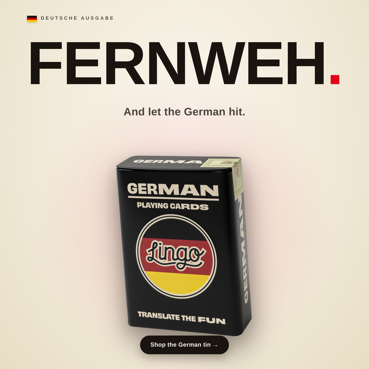 Lingo German Travel in Wayfarer Tin