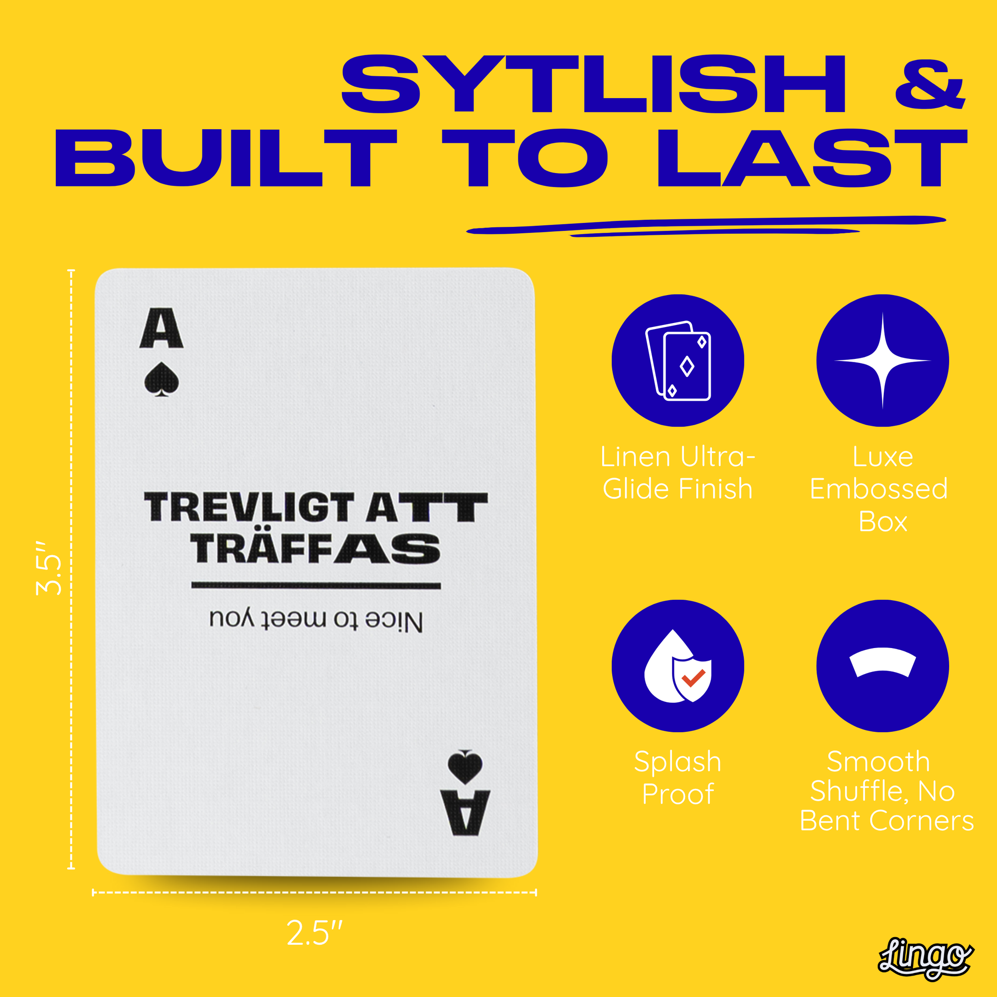 Swedish Lingo Travel Playing Cards