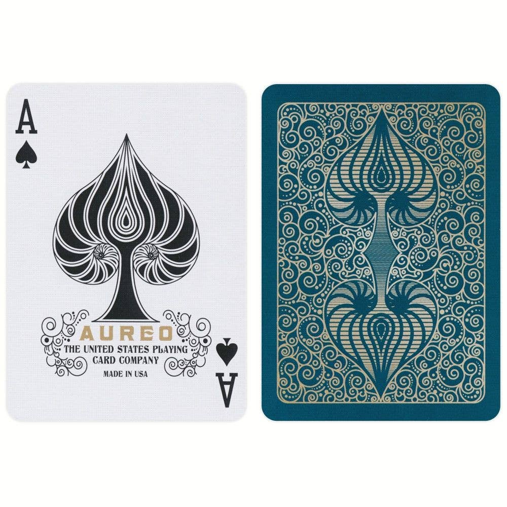 Bicycle Aureo Green Playing Cards