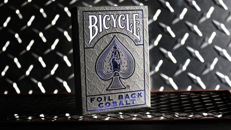 Bicycle Rider Back Metal Luxe Playing Cards (Blue)