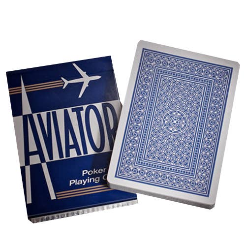 Aviator Standard Index Poker Playing Cards – Blue