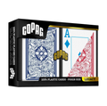Copag Legacy 4 Colors Poker Size Jumbo Index Playing Cards Double Deck (Red and Blue)