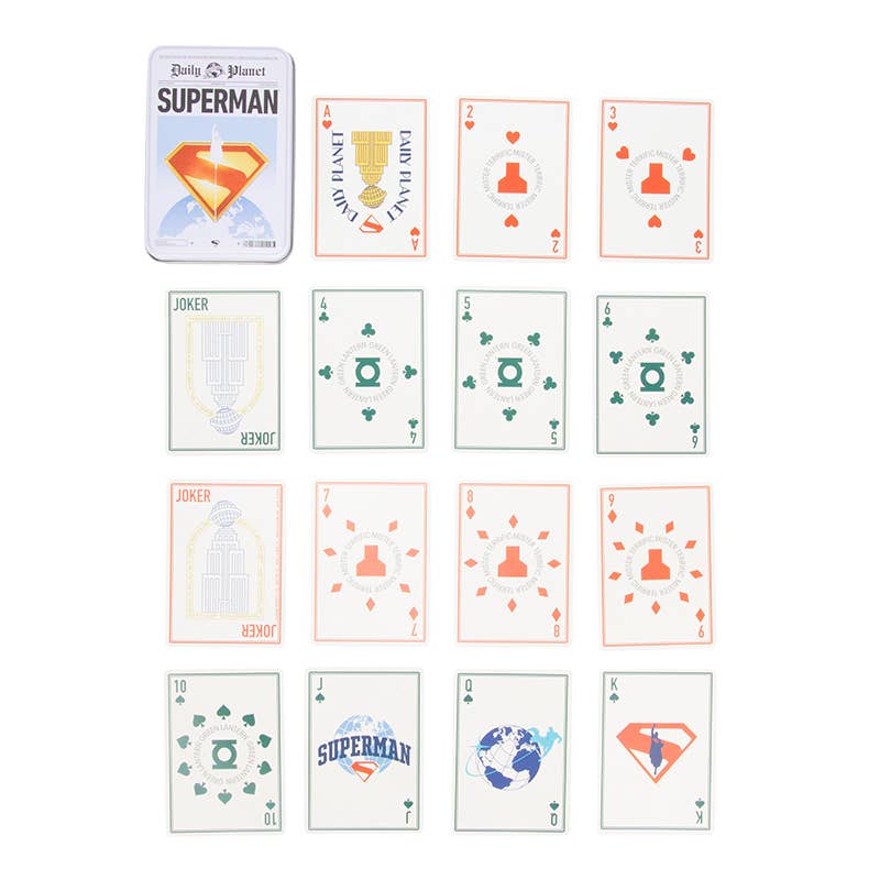 Superman Playing Cards – Official DC Comics Deck in Embossed Tin