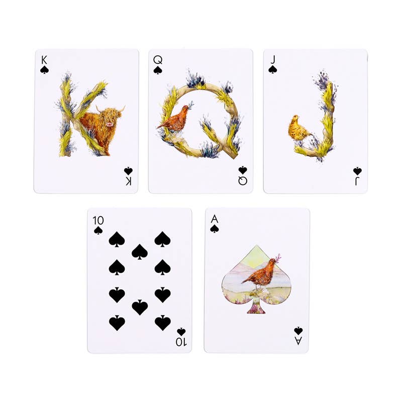 Highland Coo Standard Playing Card Deck by Jan Pashley