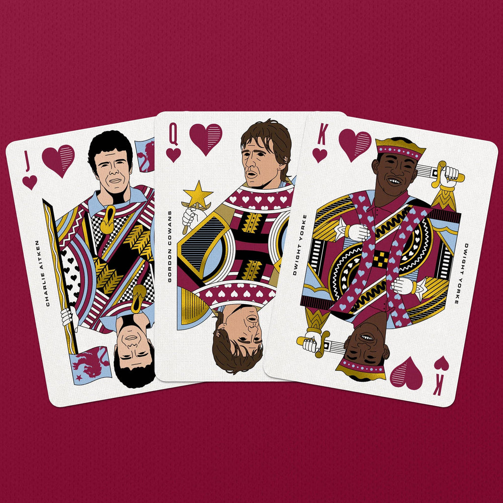 Aston Villa Playing Cards – Football Legends Gold Foil Deck by Boot & Ball