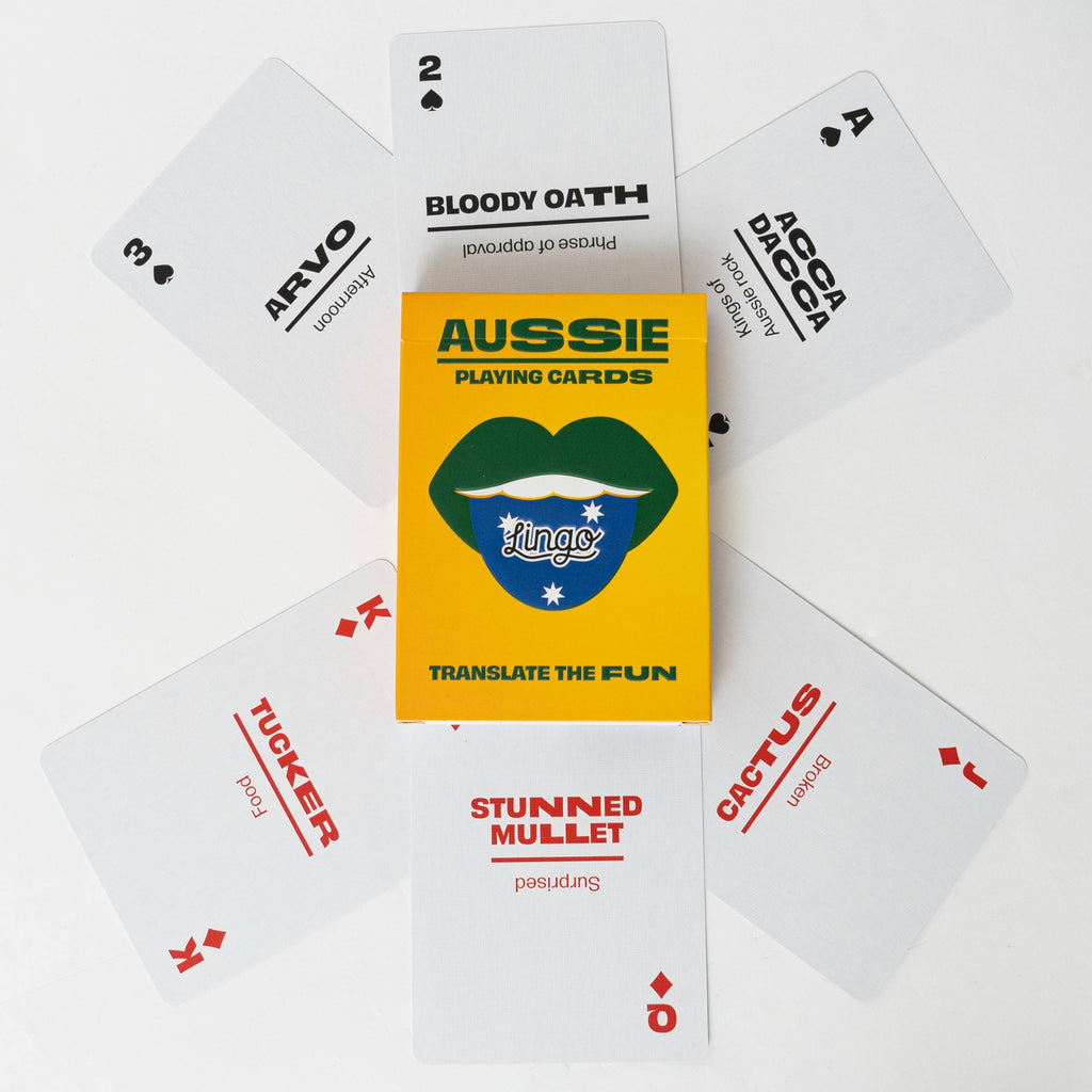Aussie Slang Travel Playing Cards in Tin Travel Case