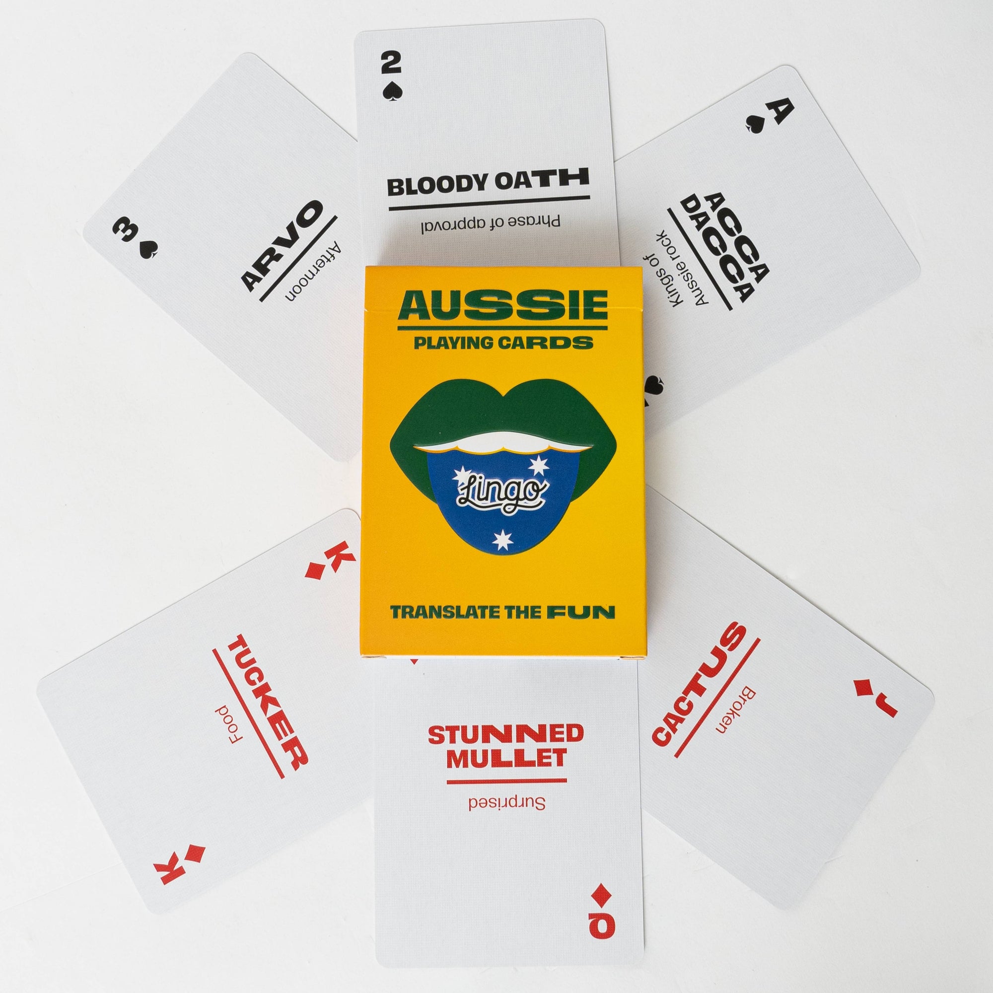 Aussie Slang Travel Playing Cards in Tin Travel Case