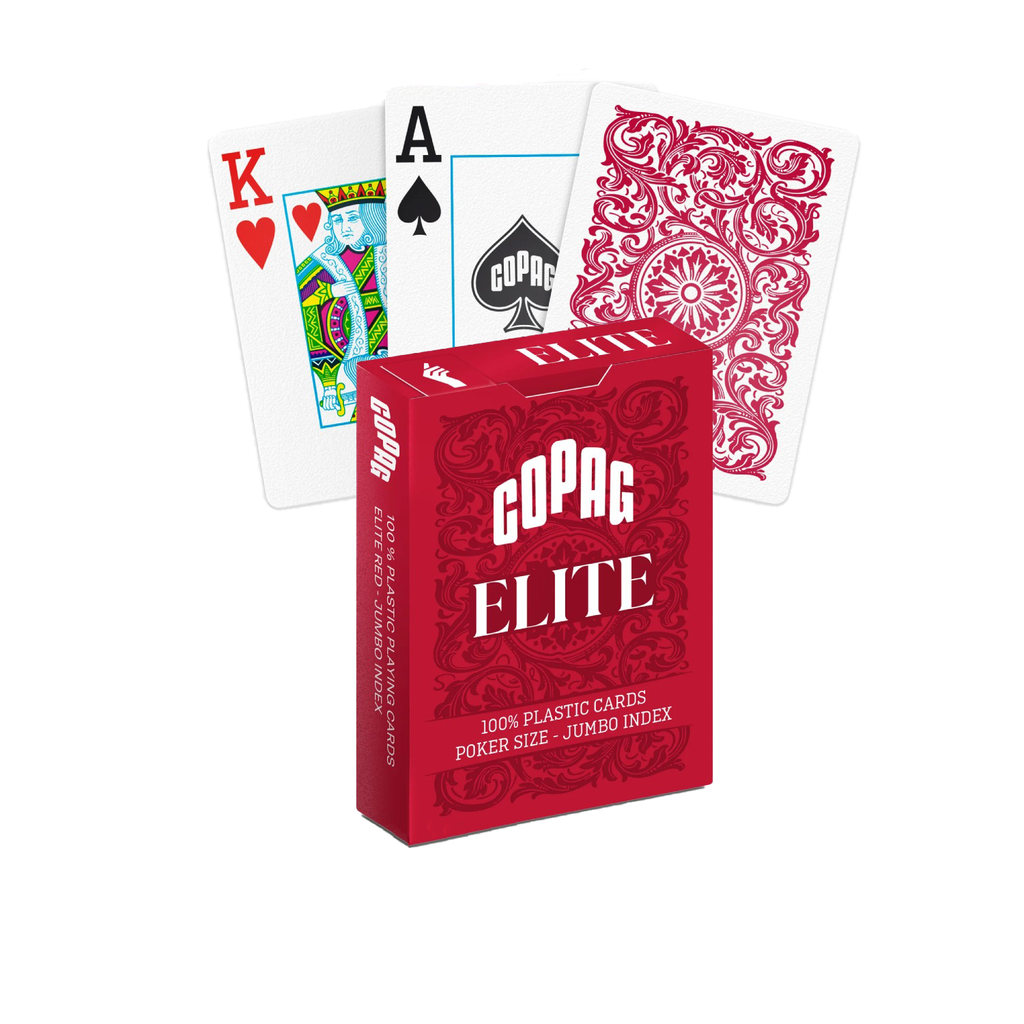 1546 Elite Poker Size Jumbo Index Playing Cards (Red) Copag