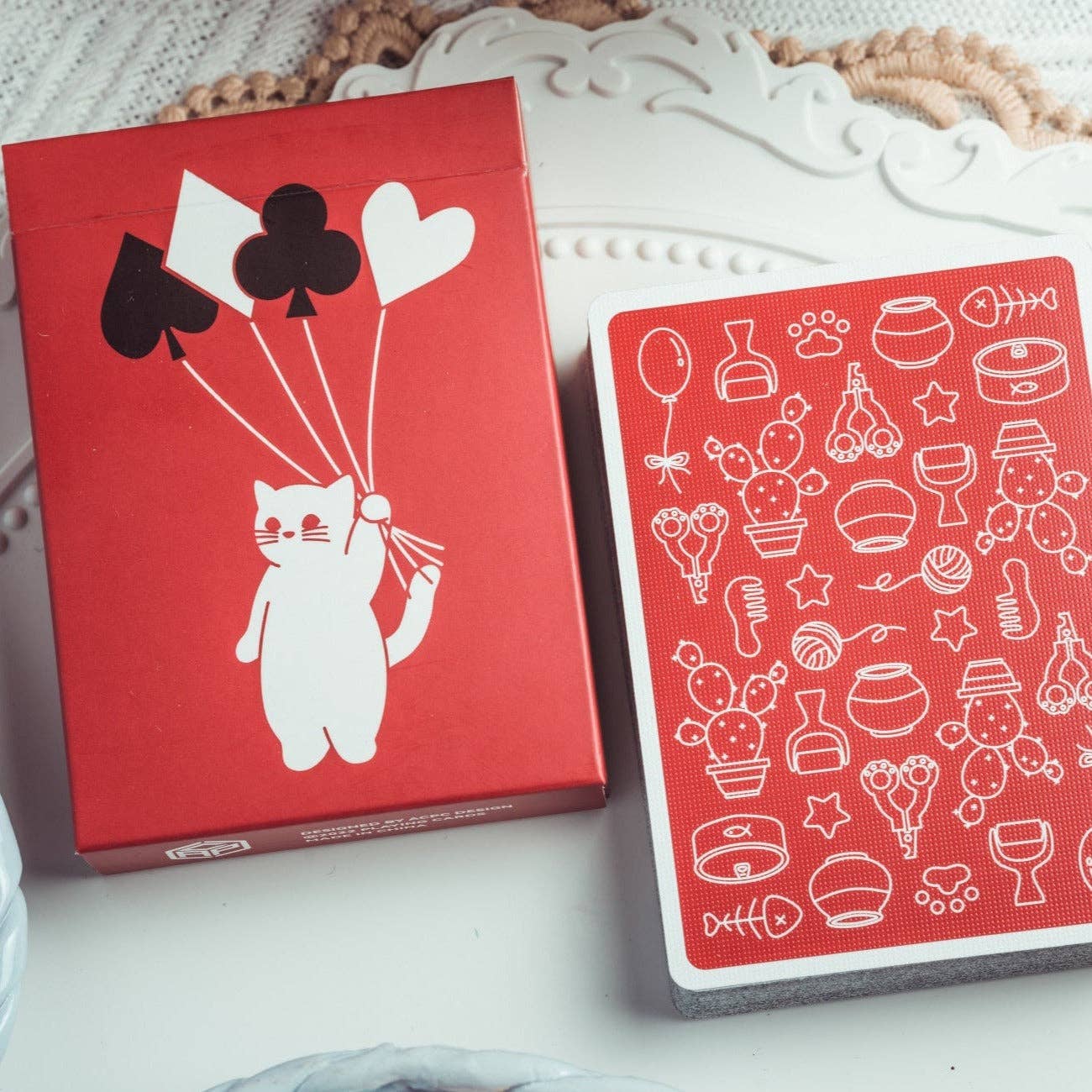 The Cat’s & Dog's Diary Playing Cards: Cat (Orange)