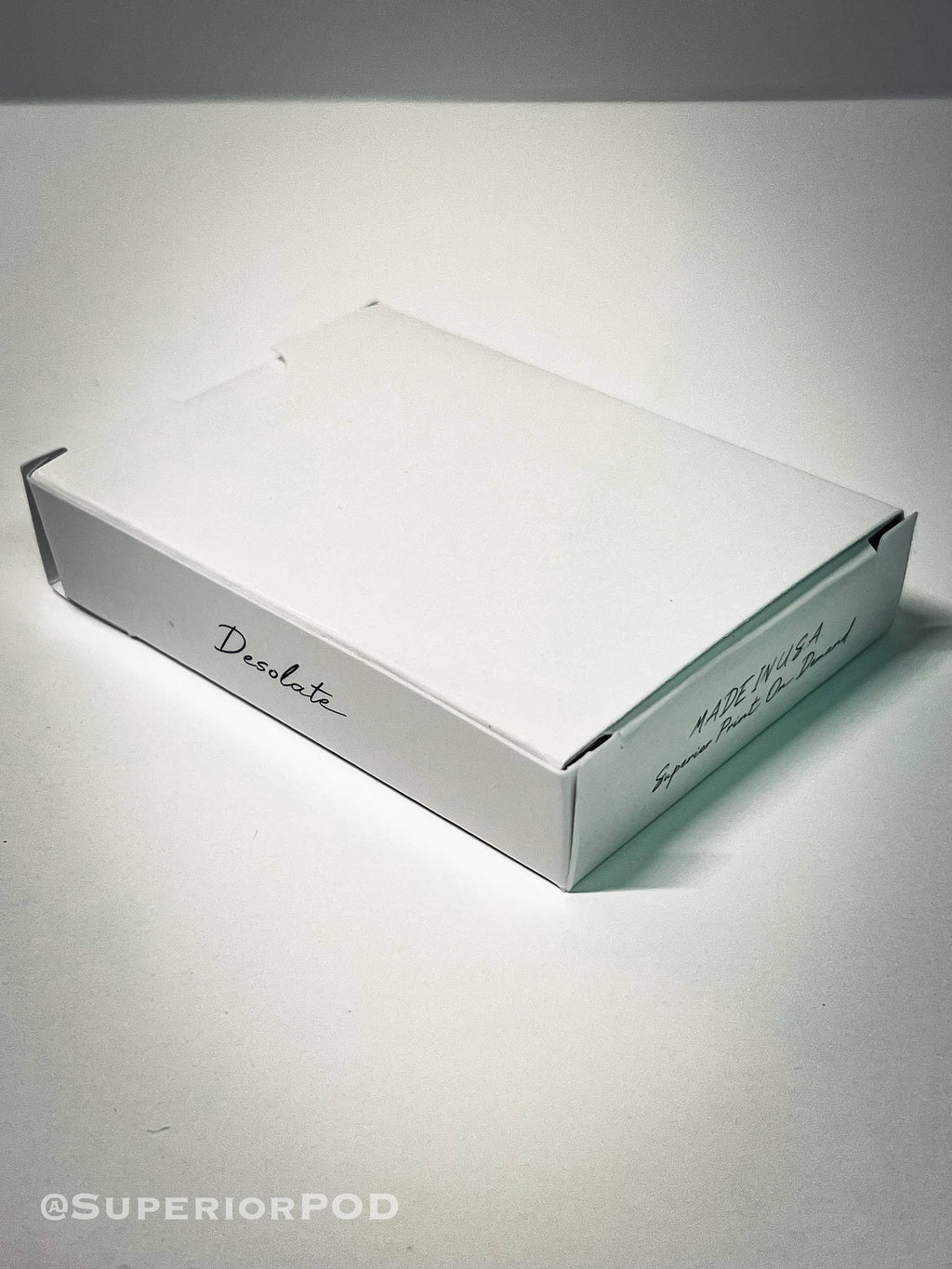 White DESOLATE Playing Cards, White Card Deck