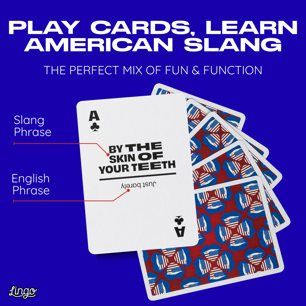 Lingo American Slang Playing Cards – 52 American Phrases