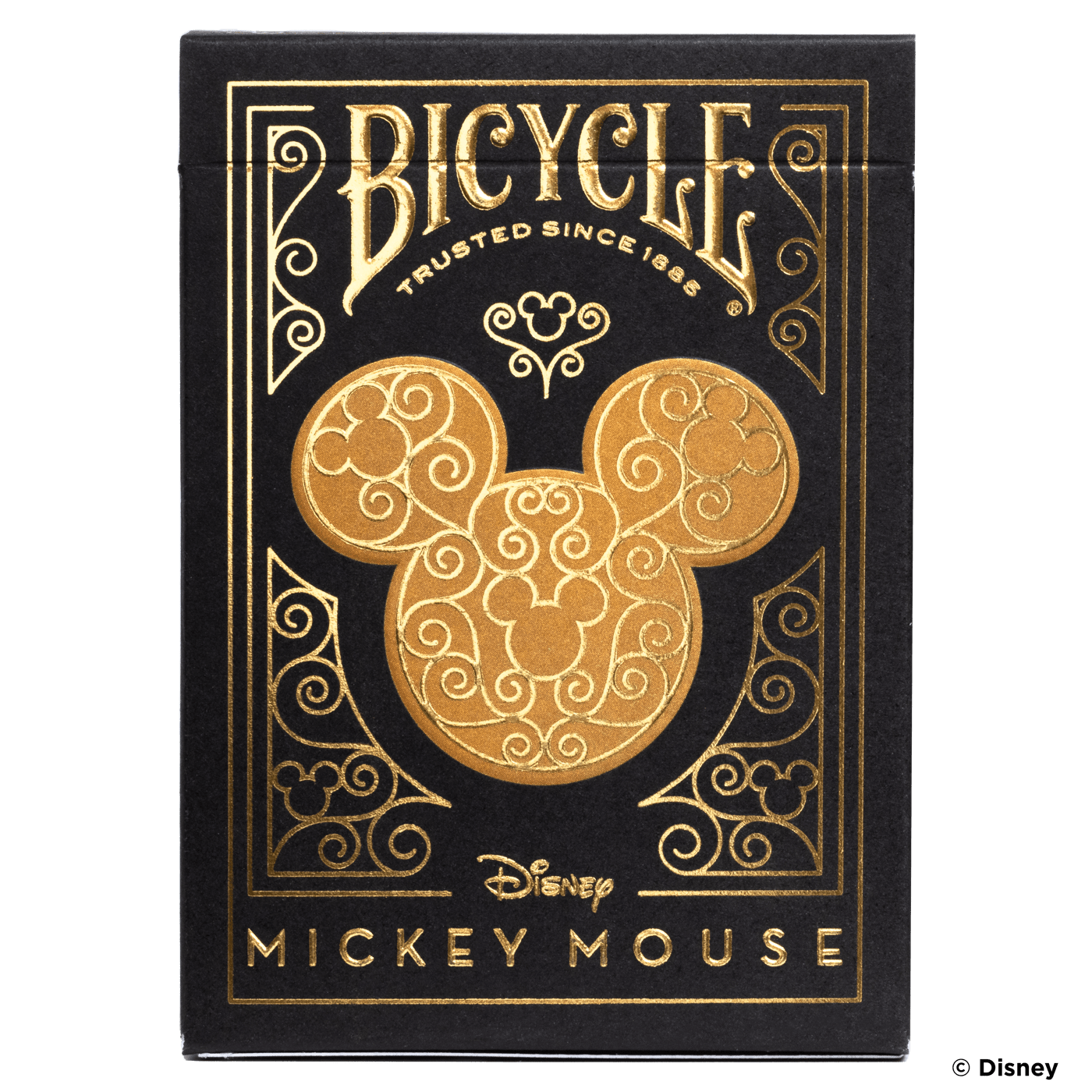 Bicycle Disney Mickey Mouse Black And Gold Playing Cards
