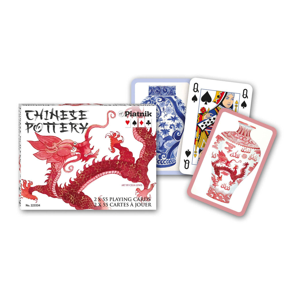 Piatnik Chinese Pottery – Double Pack Bridge Playing Cards