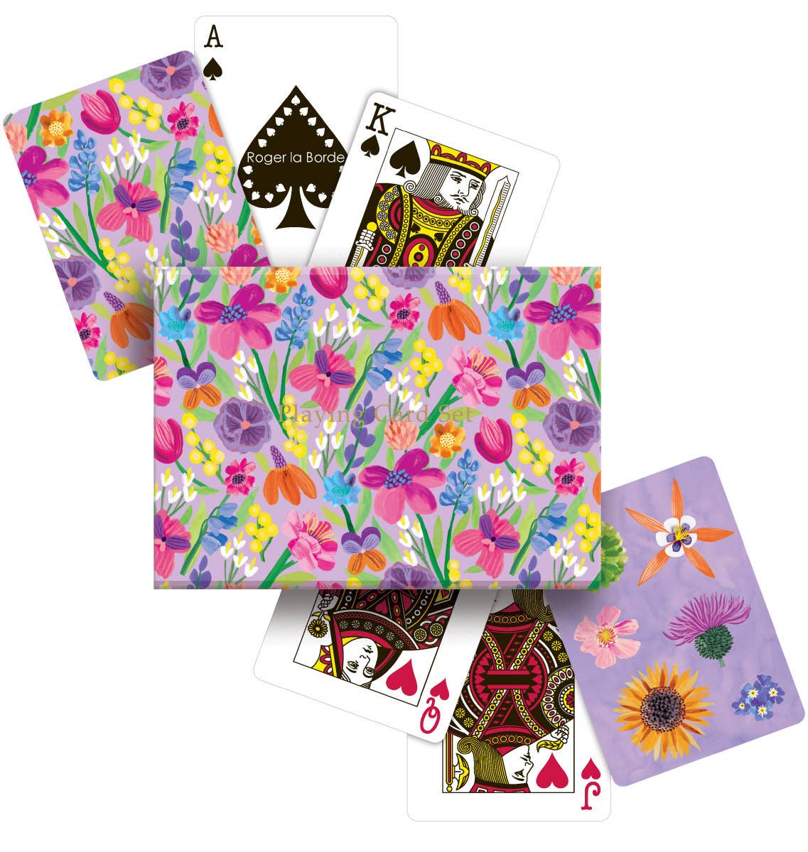 Floral Supernova Luxury Playing Card Set by Roger la Borde