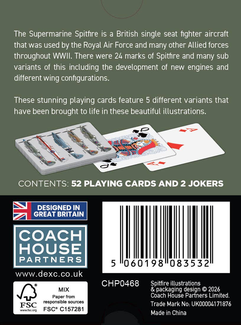 Spitfire Playing Cards by Coach House