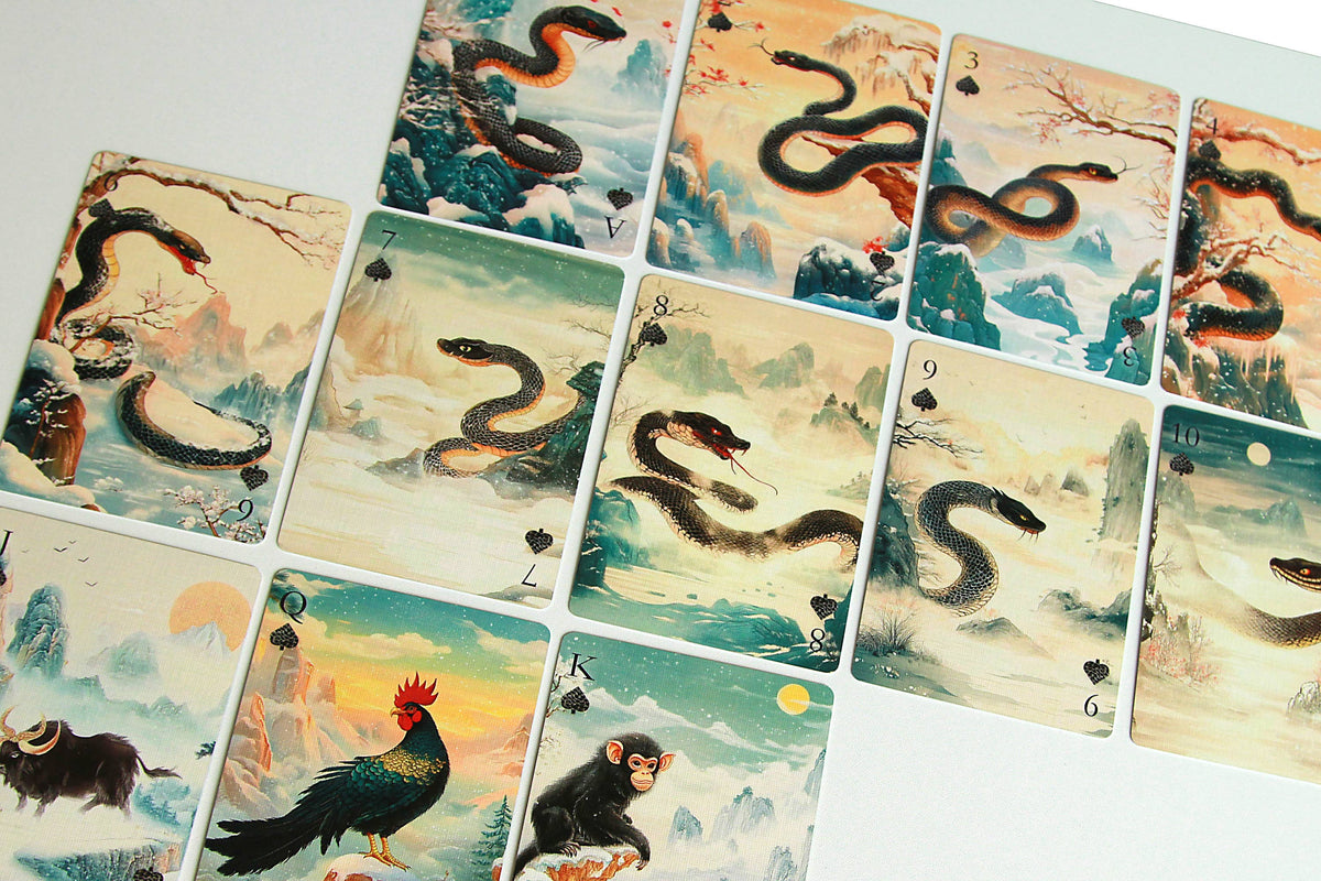 Zodiac Charms Snake Playing Cards – 2025 Year of the Snake