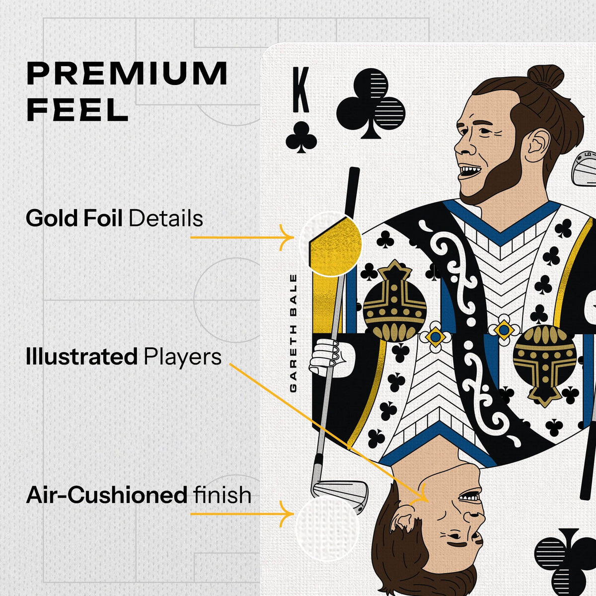North London Whites Playing Cards – Tottenham Legends Gold Foil by Boot and Ball