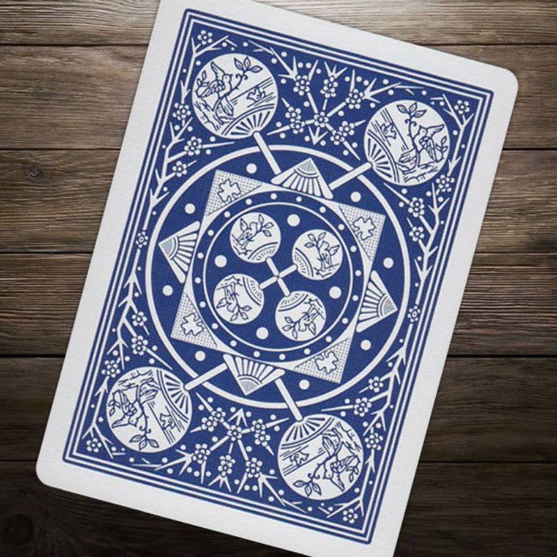 Tally-Ho Fan Back Blue Playing Cards No. 9 – USPCC
