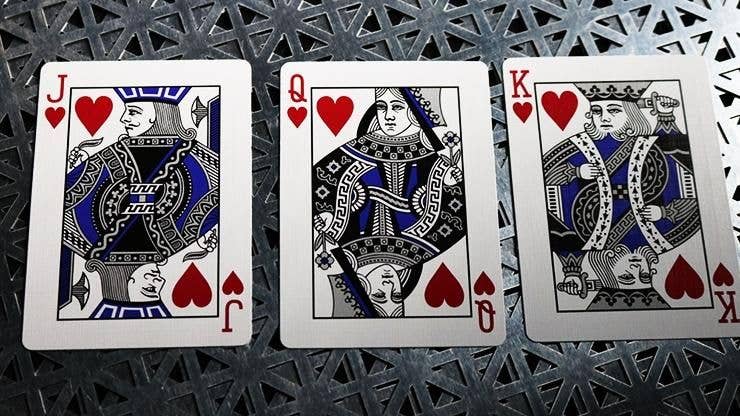 Bicycle Rider Back Metal Luxe Playing Cards (Blue)