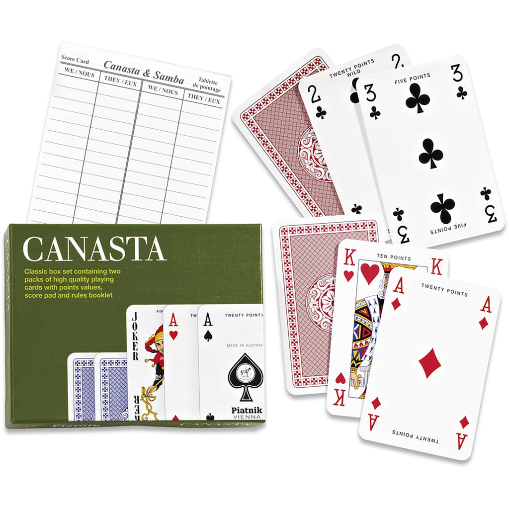 Piatnik Canasta Card Game –  Classic Boxed Set with Score Card & Instructions
