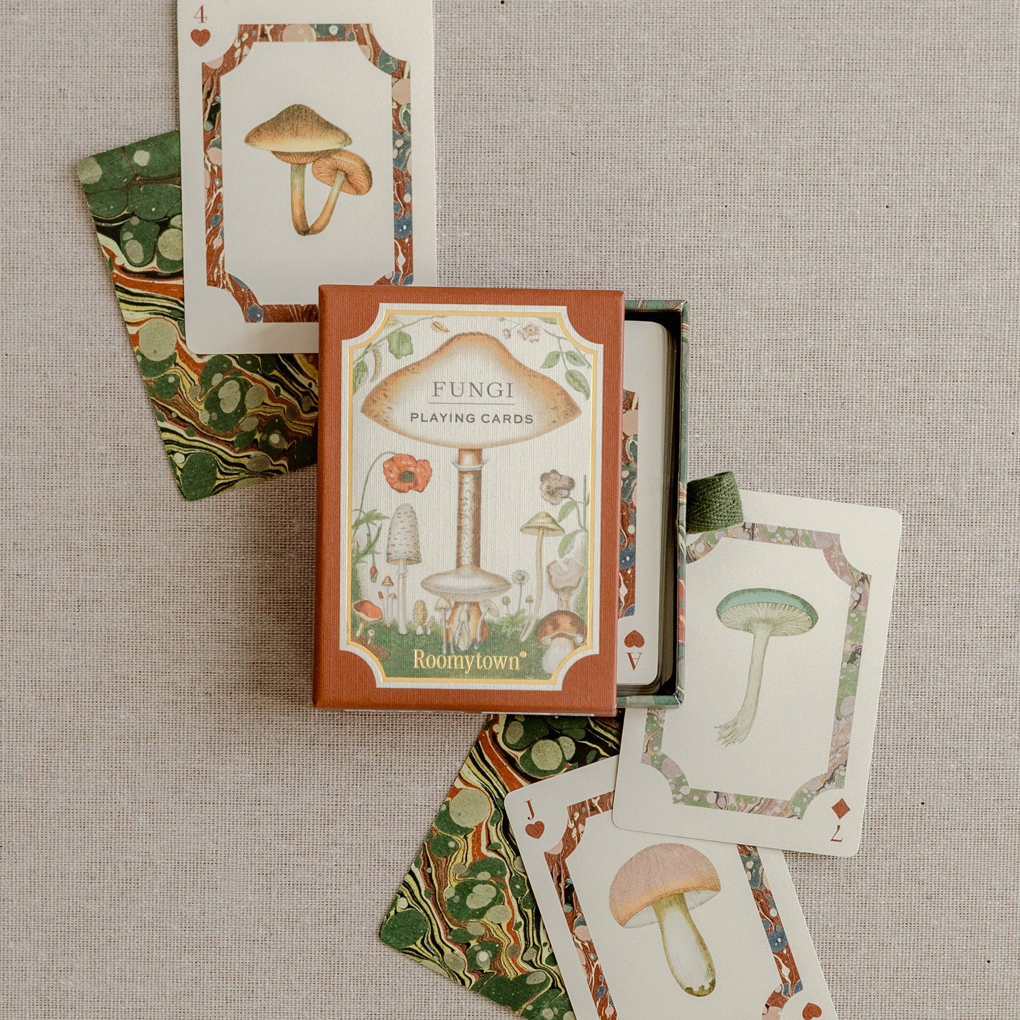 Roomytown Fungi Playing Cards – Vintage Mushroom Card Deck
