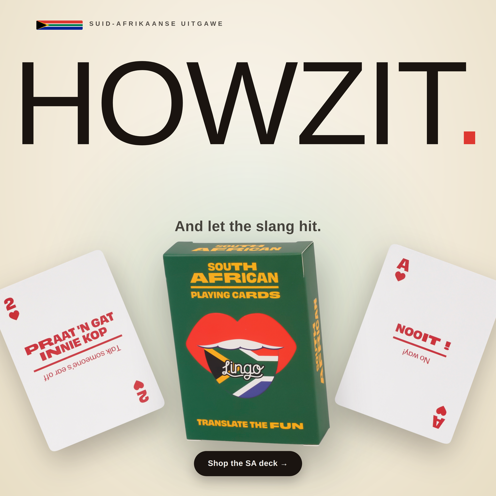 Lingo South African Slang Playing Cards – 52 South African Phrases