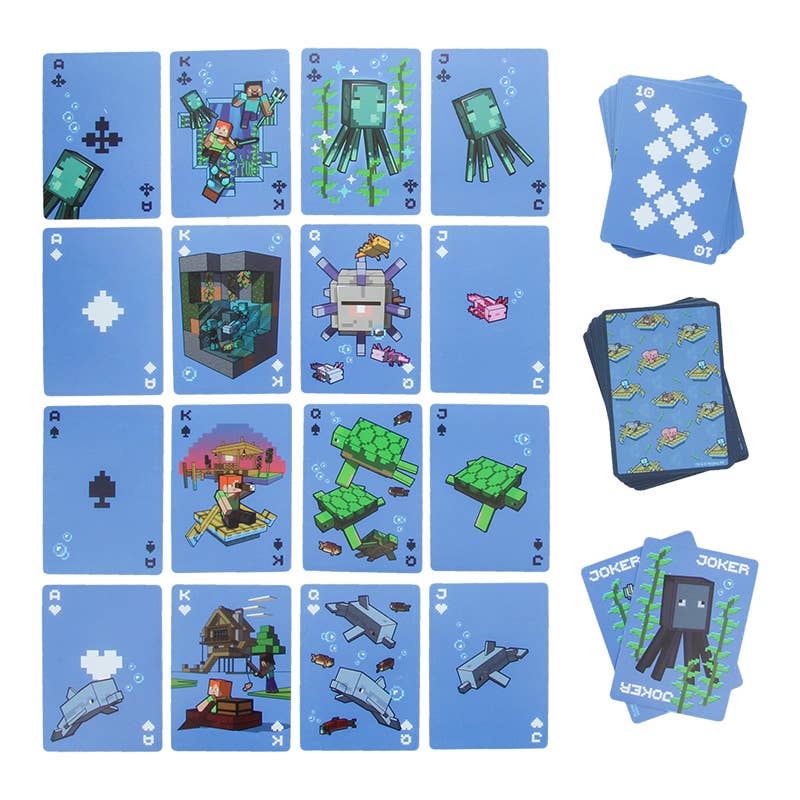 Minecraft Waterproof Playing Cards – Official Deck in Plastic Case