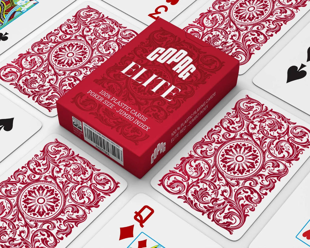 1546 Elite Poker Size Jumbo Index Playing Cards (Red) Copag