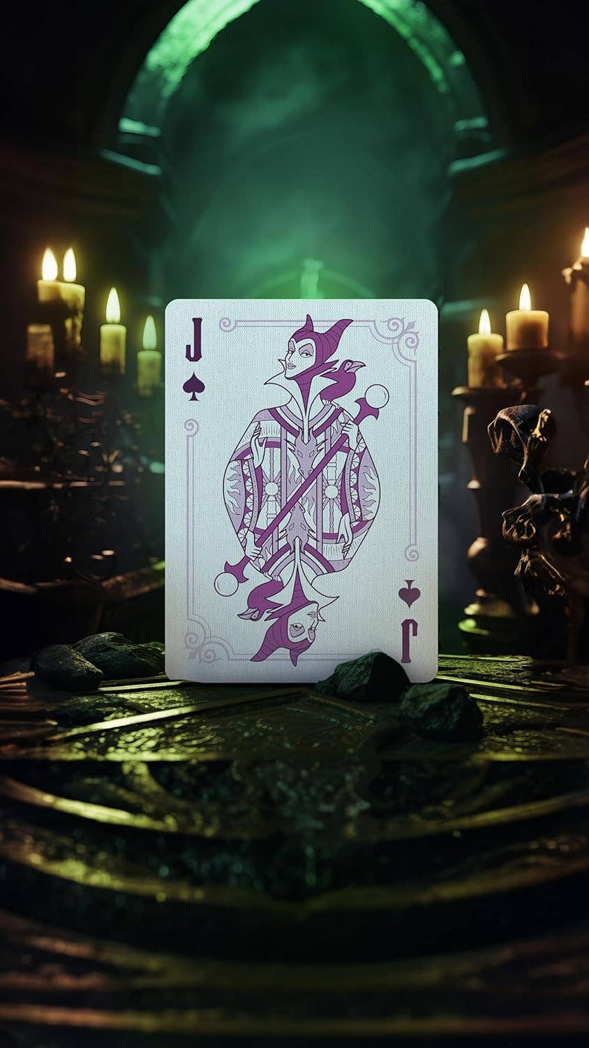 Bicycle Disney Villains Green Playing Cards
