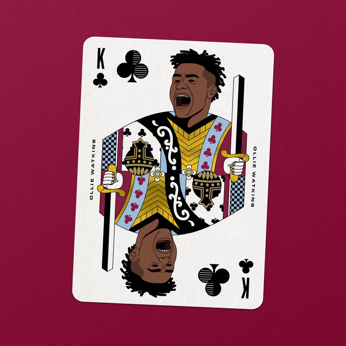 Aston Villa Playing Cards – Football Legends Gold Foil Deck by Boot & Ball