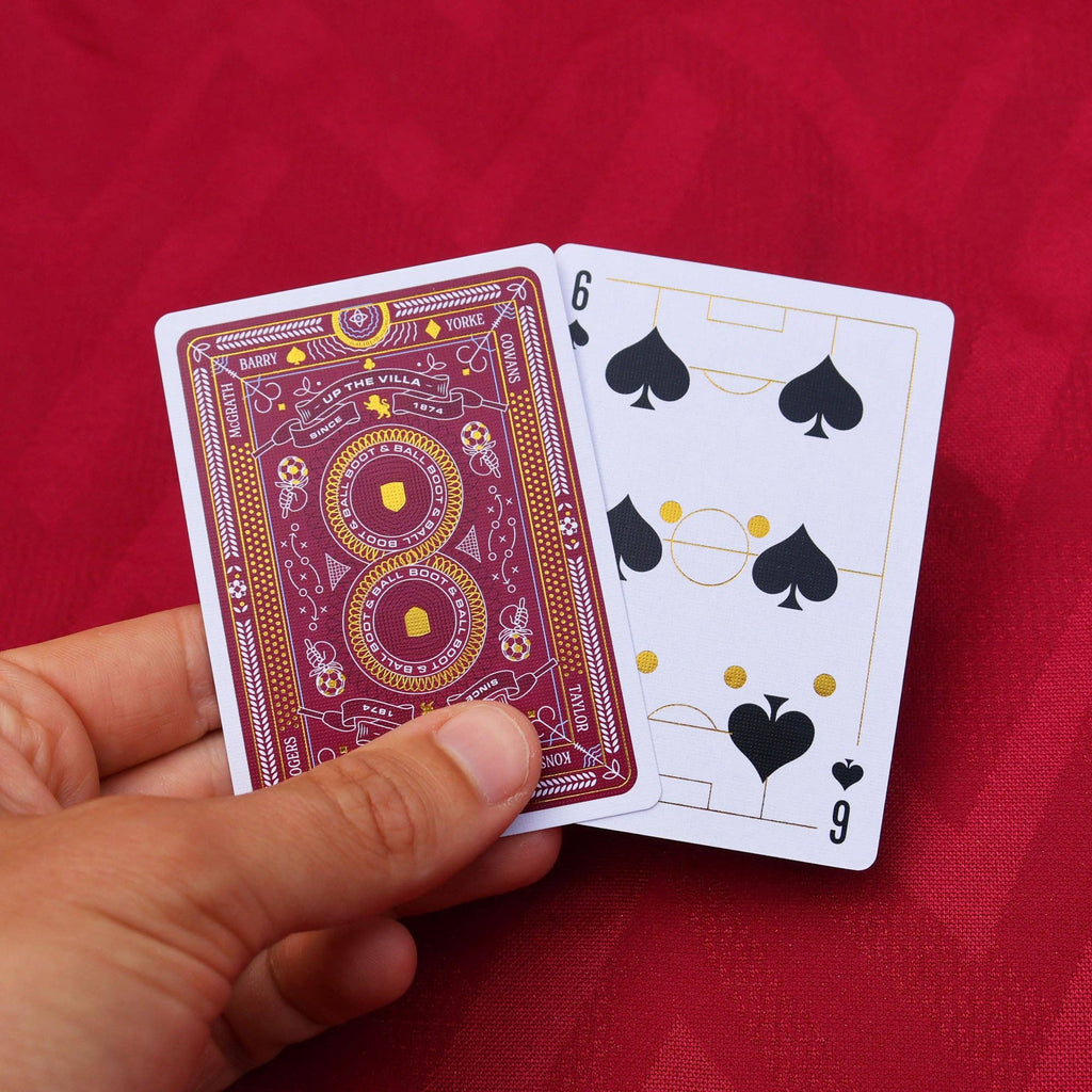 Aston Villa Playing Cards – Football Legends Gold Foil Deck by Boot & Ball