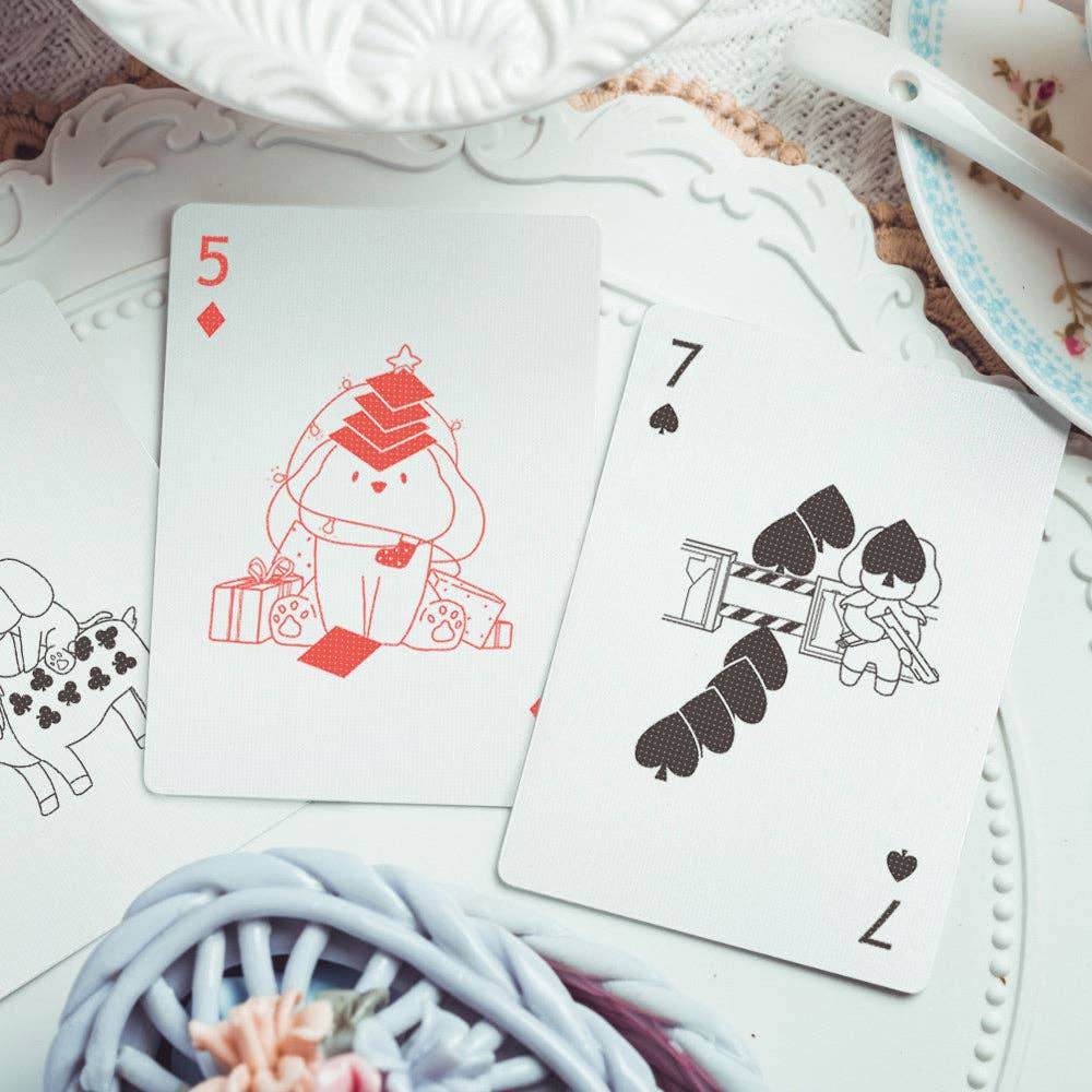 The Cat’s & Dog's Diary Playing Cards: Dog (Green)