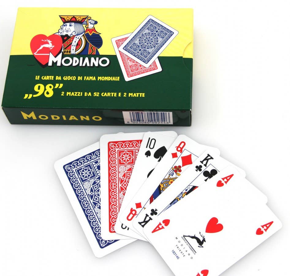 MODIANO Poker 98 Playing cards (Red and Blue)