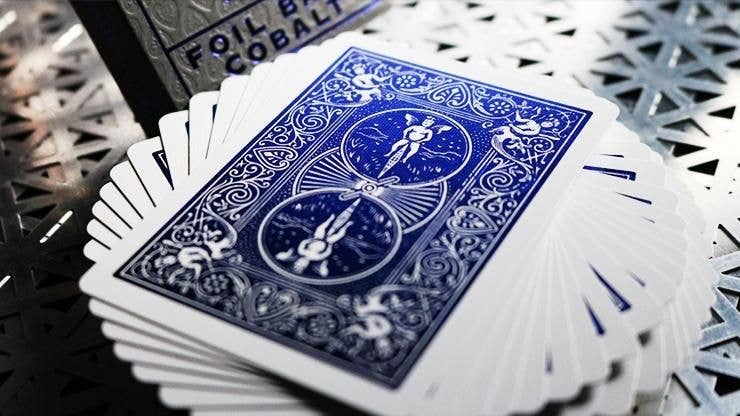 Bicycle Rider Back Metal Luxe Playing Cards (Blue)