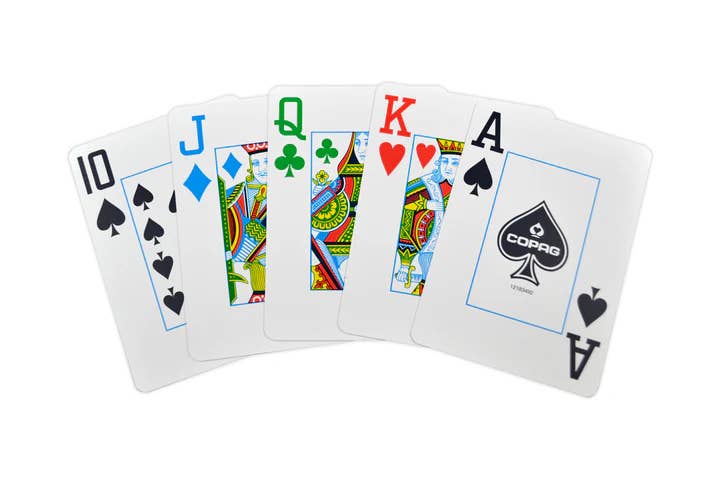 Copag Legacy Bridge Size Jumbo Index 4 Colors Playing Cards Double (Red and Blue)