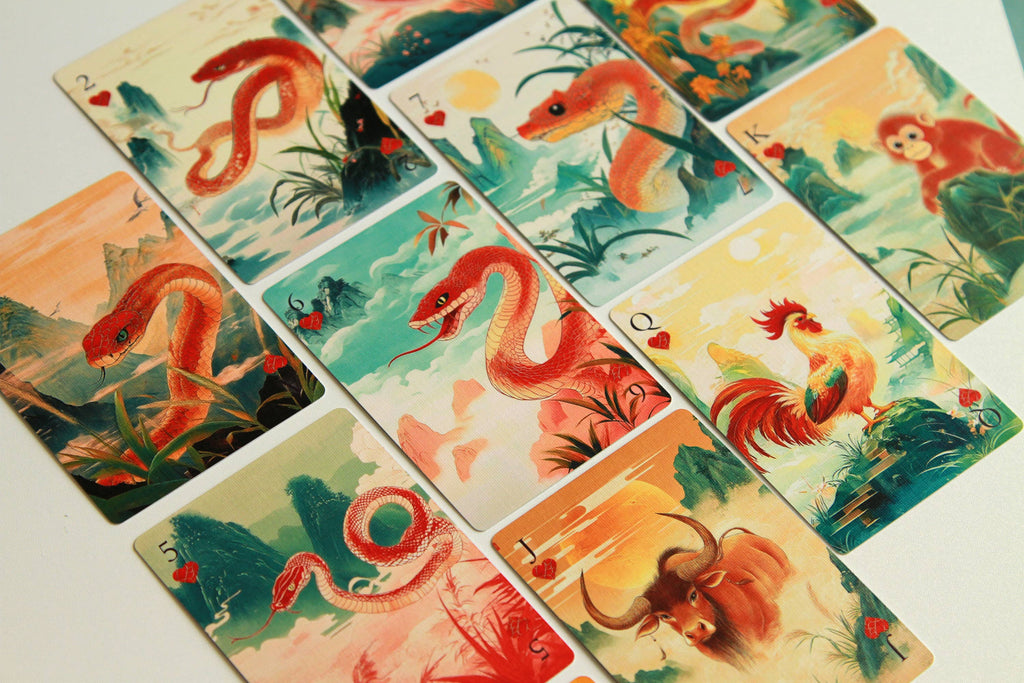 Zodiac Charms Snake Playing Cards – 2025 Year of the Snake