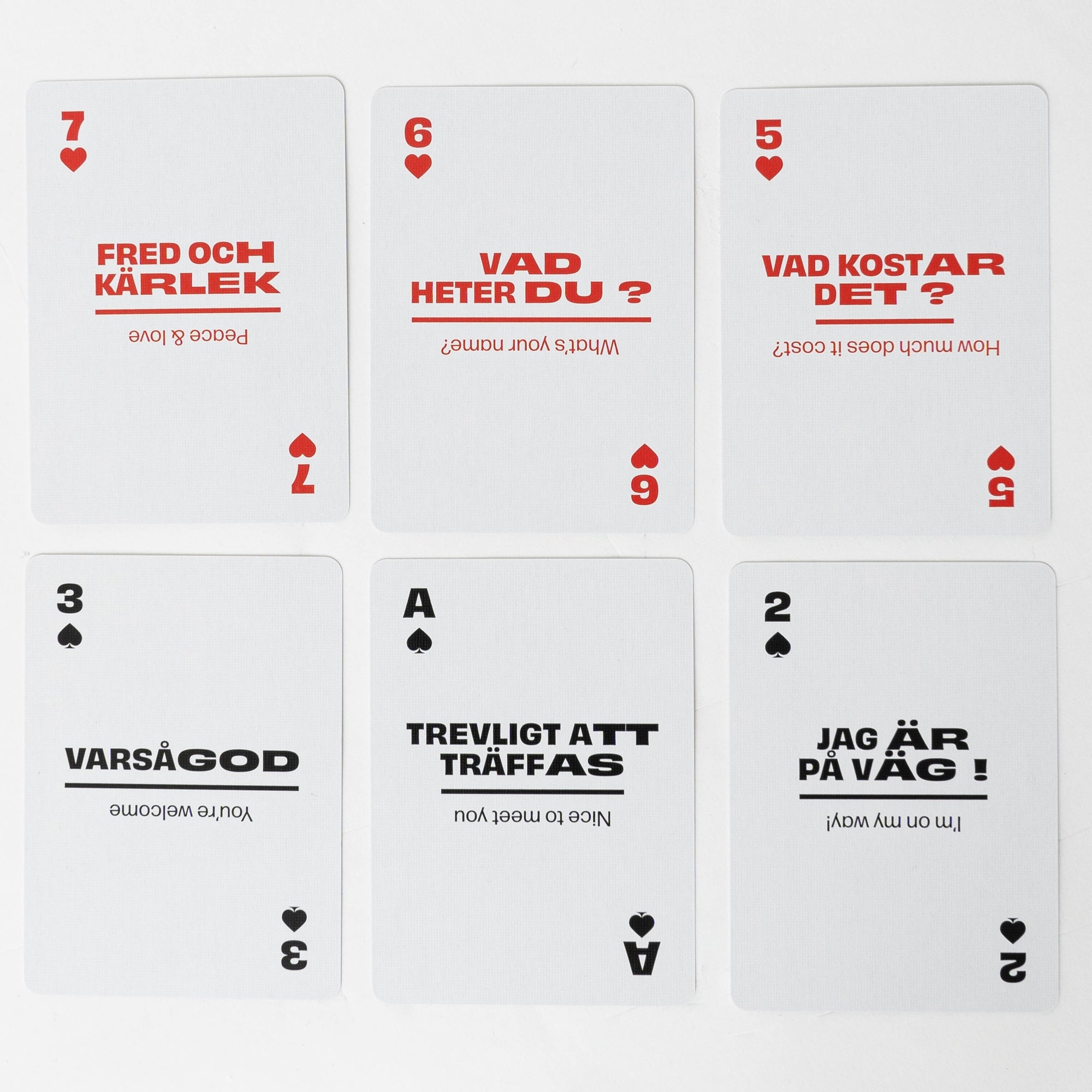 Swedish Lingo Travel Playing Cards