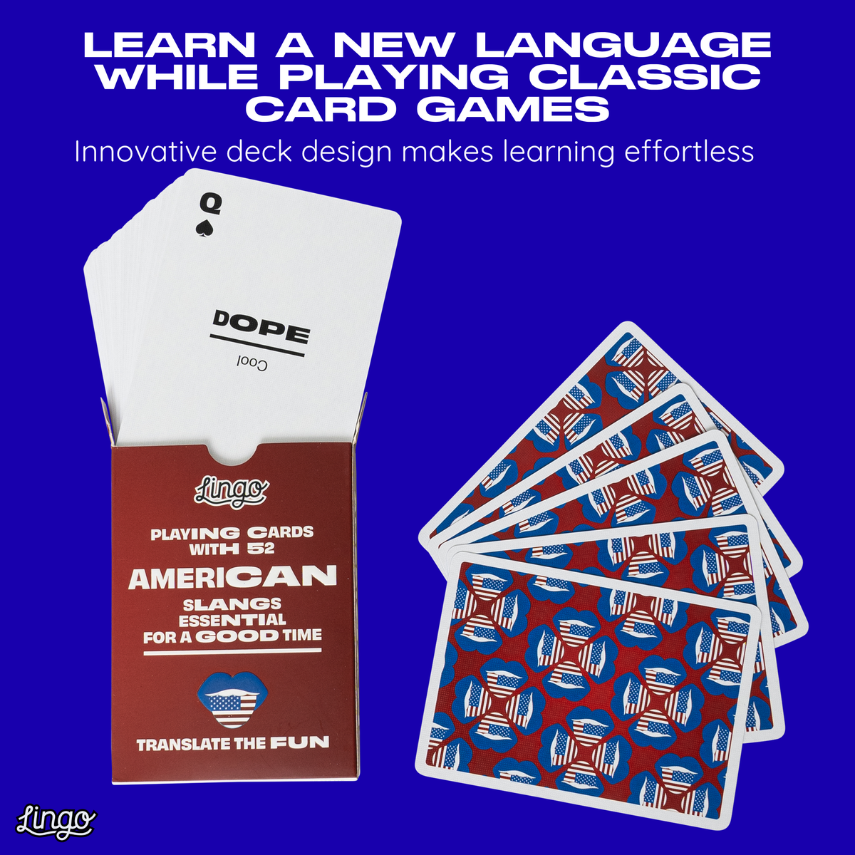 Lingo American Slang Playing Cards – 52 American Phrases