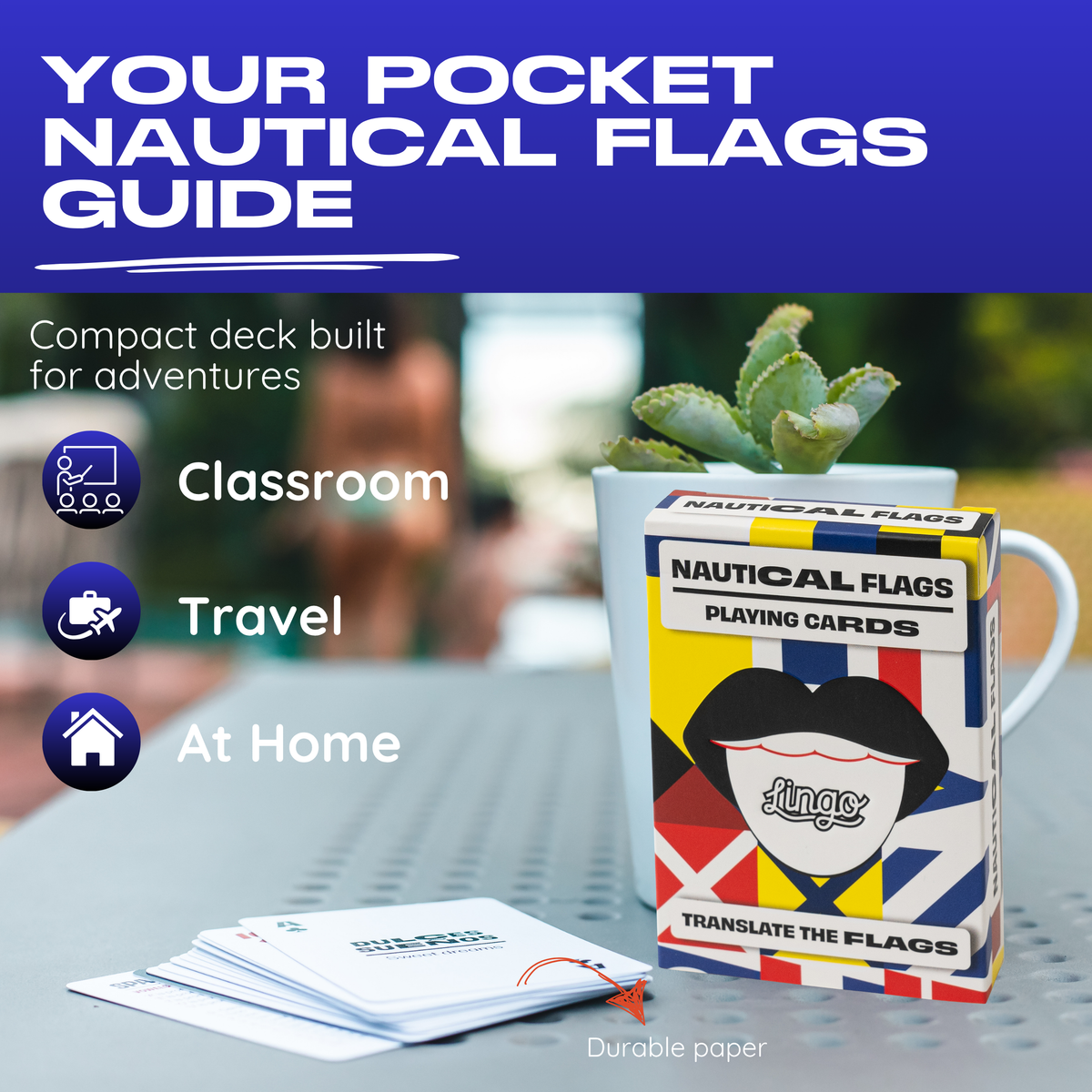 Lingo Nautical Flags Playing Cards – 52 Maritime Signals