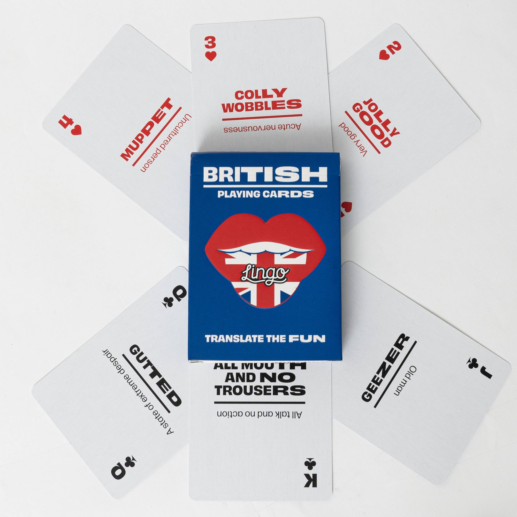 British Slang Playing Cards in Wayfarer Travel Tin