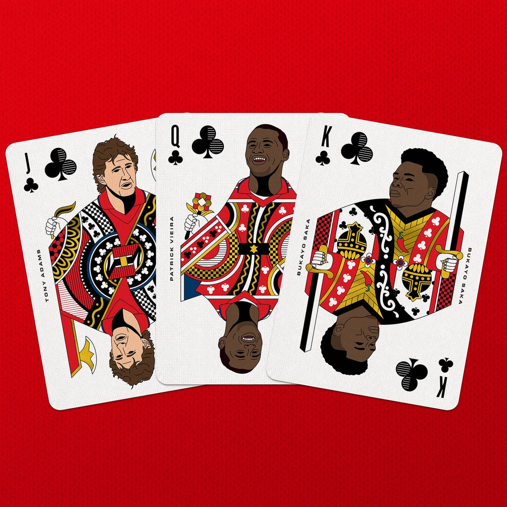 AFC Playing Cards – Arsenal Football Legends Gold Foil Deck by Boot & Ball