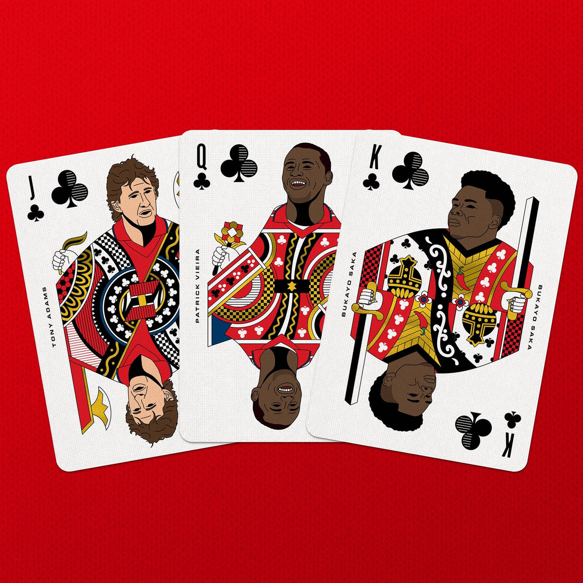 AFC Playing Cards – Arsenal Football Legends Gold Foil Deck by Boot & Ball