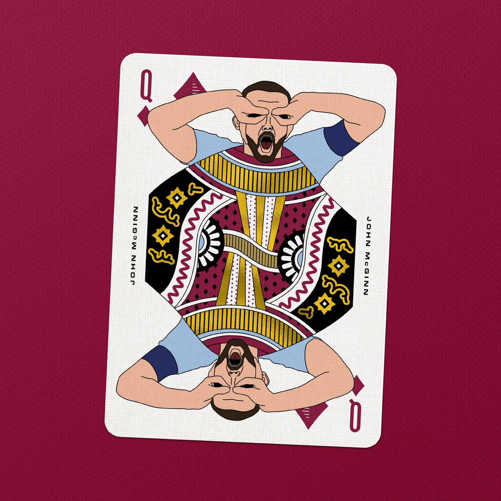 Aston Villa Playing Cards – Football Legends Gold Foil Deck by Boot & Ball