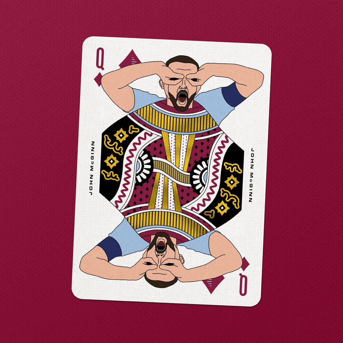 Aston Villa Playing Cards – Football Legends Gold Foil Deck by Boot & Ball