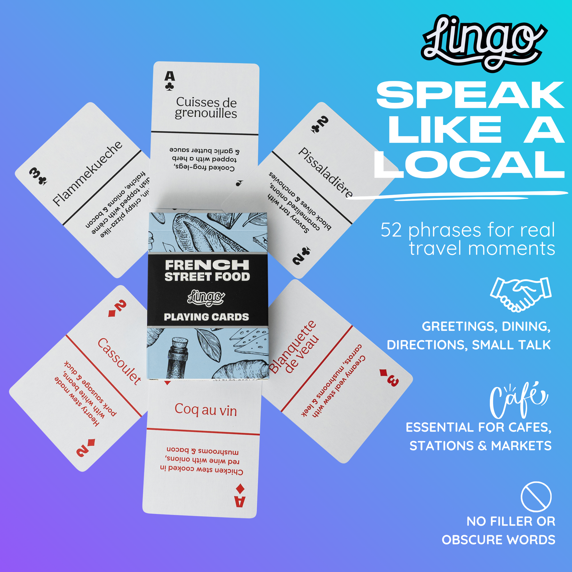 French Street Food Playing Cards