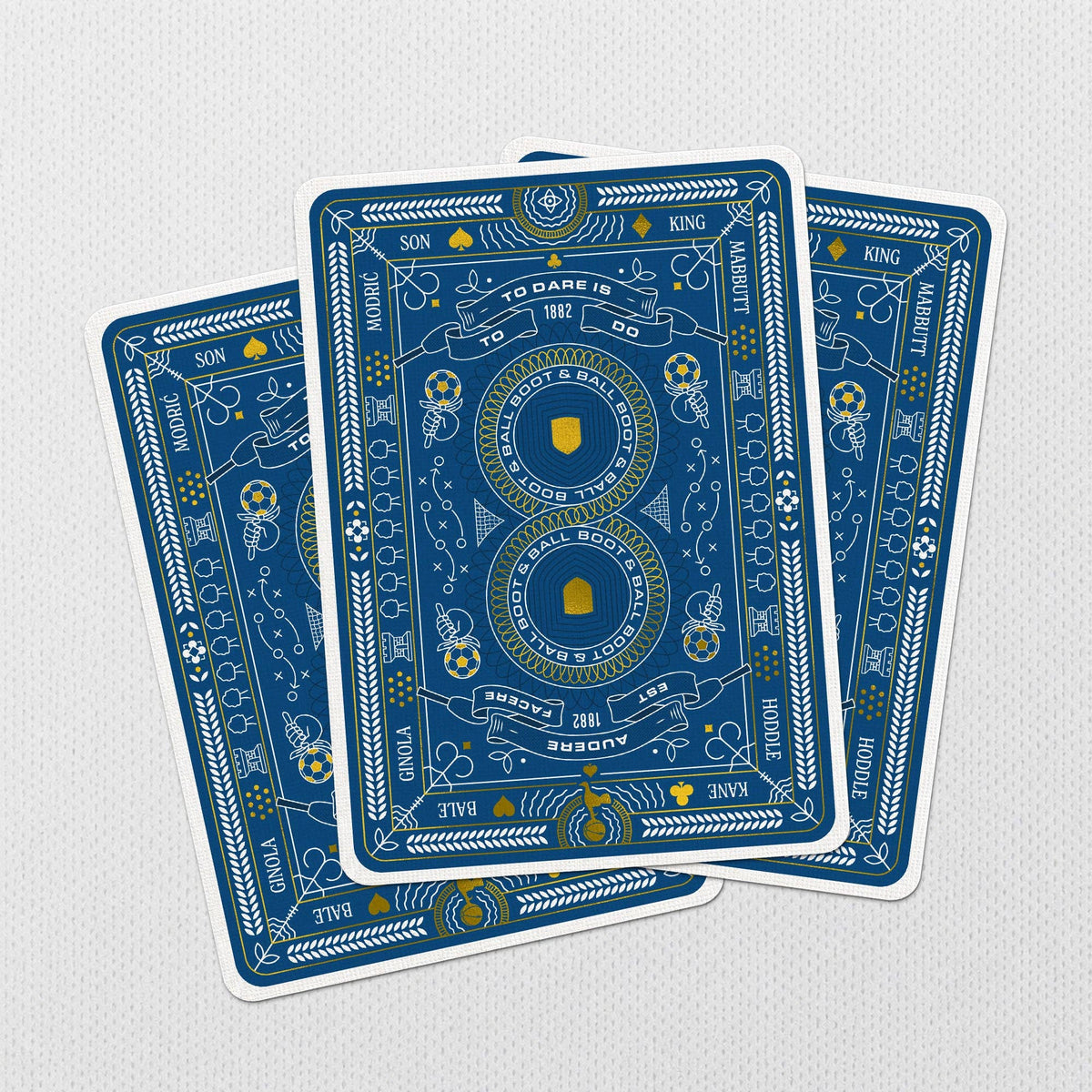 North London Whites Playing Cards – Tottenham Legends Gold Foil by Boot and Ball