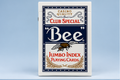 Bee Club Special Jumbo Index Blue Playing Cards showing the front of the sealed casino-quality poker deck.