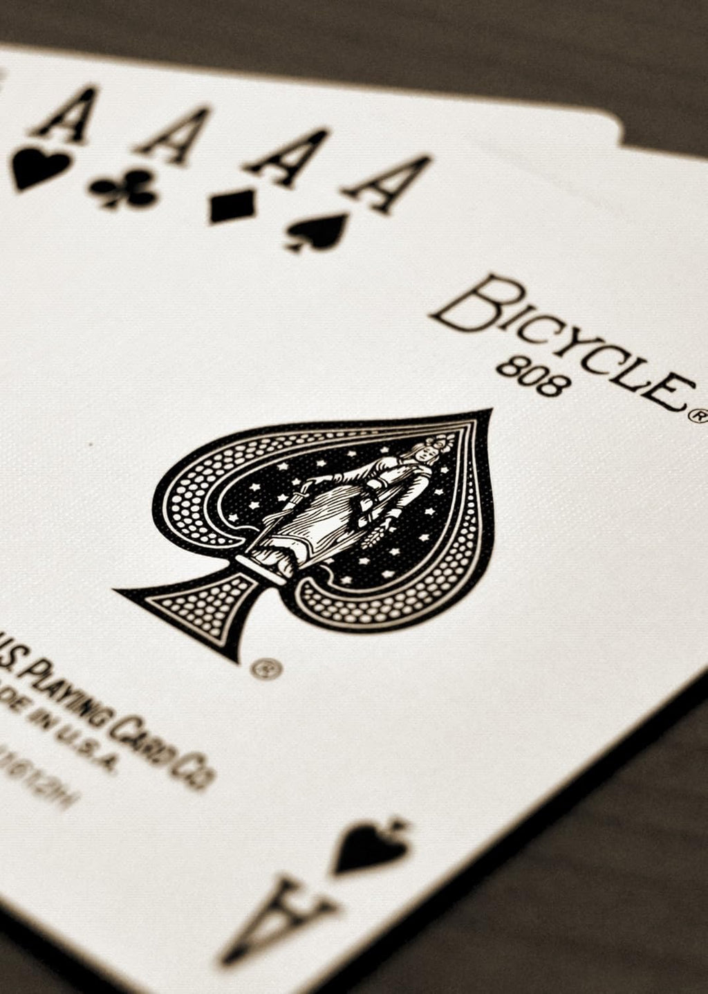 Bicycle Rider Standard poker cards golden frame (Blue)