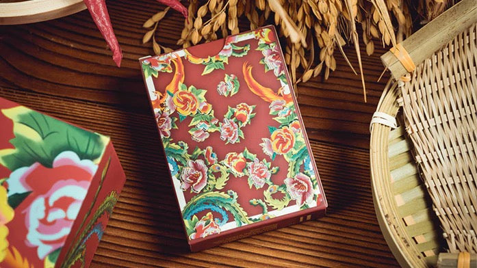 Phoenix & Peony Red Playing Cards – By Bacon Magic